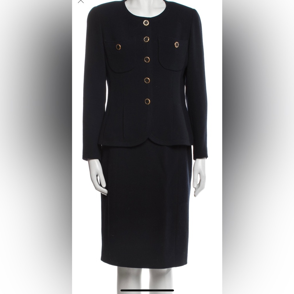 Authentic Chanel Jacket Skirt Sets Sz34